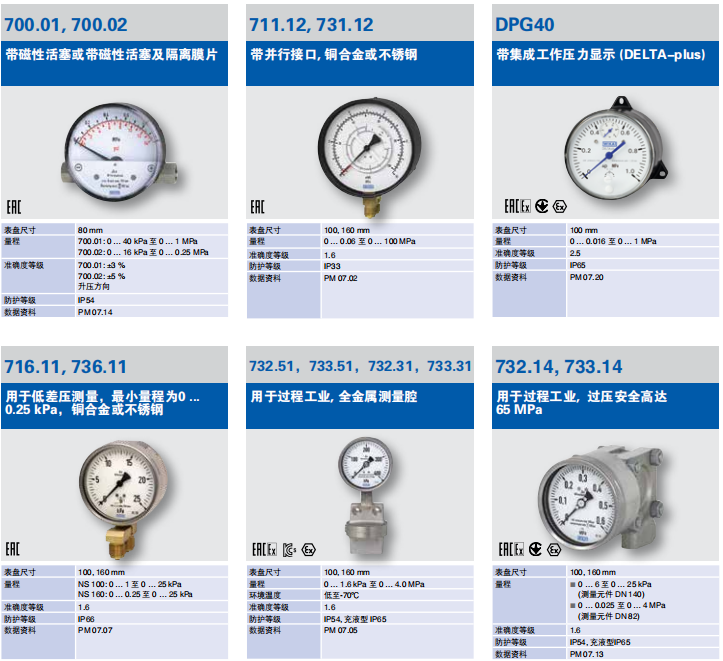 wika 差壓表700.01, 700.02